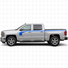 Hockey Stick Style with Upper Outline Side Vinyl Decal Kit for Chevy Silverado 1500 2014+_2