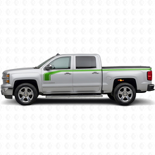 Hockey Stick Style with Outline Side Vinyl Decal Kit for Chevy Silverado 1500 2014+_3