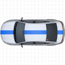 Wide Racing Stripe Upper Side Vinyl Decal Kit for Dodge Dart 2013+_2