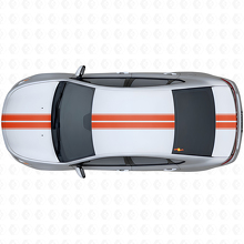 Dual Outline Stripes Upper Side Vinyl Decal Kit for Dodge Dart 2013+_4