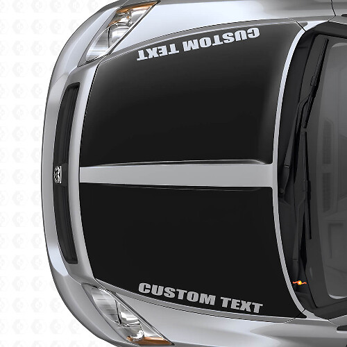 Custom Dual Wide Stripes Hood Vinyl Decal Set for Dodge Caliber 2007+