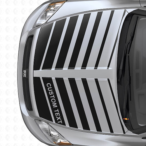 Custom Dual Strobe Stripes Hood Vinyl Decal Set for Dodge Caliber 2007+_1