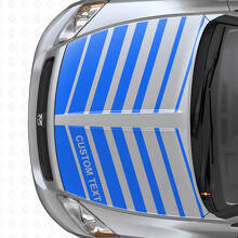 Custom Dual Strobe Stripes Hood Vinyl Decal Set for Dodge Caliber 2007+_2