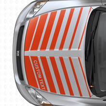 Custom Dual Strobe Stripes Hood Vinyl Decal Set for Dodge Caliber 2007+_4
