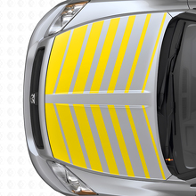 Dual Strobe Stripes Hood Vinyl Decal Set for Dodge Caliber 2007+_5