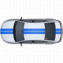 Twin Outline Stripes Front Upper Rear Vinyl Decal Kit for Dodge Dart 2013+_2