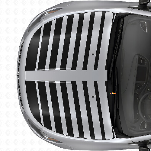 Dual Strobe Hood Stripes Vinyl Decal Set for Dodge Dart 2013+