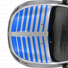 Dual Strobe Hood Stripes Vinyl Decal Set for Dodge Dart 2013+_2