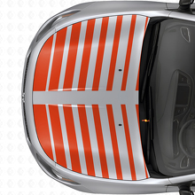 Dual Strobe Hood Stripes Vinyl Decal Set for Dodge Dart 2013+_4
