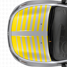 Dual Strobe Hood Stripes Vinyl Decal Set for Dodge Dart 2013+_5