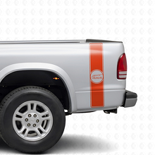 Sport 4x4 Retro Style Rear Side Stripes Vinyl Decal Kit for Dodge Dakota 1997+_4