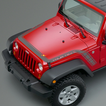 Checkered Hood Fender Stripes Vinyl Decal for Jeep Wrangler Gladiator_3