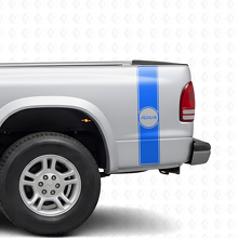 4x4 Retro Style Rear Side Stripes Vinyl Decal Kit for Dodge Dakota 1997+_2