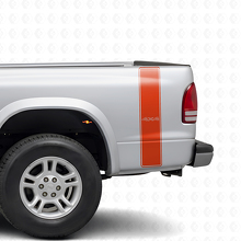 4x4 Outline Stripes Rear Side Vinyl Decal Kit for Dodge Dakota 1997+_4