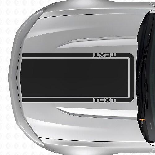 Custom Text Outline Stripe Hood Vinyl Decal for Musclecar Musclecarmodel Mach 1 2010-20
