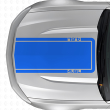 4.6L Hood Outline Stripe Vinyl Decal for Musclecar Musclecarmodel Mach 1 2010-20_2