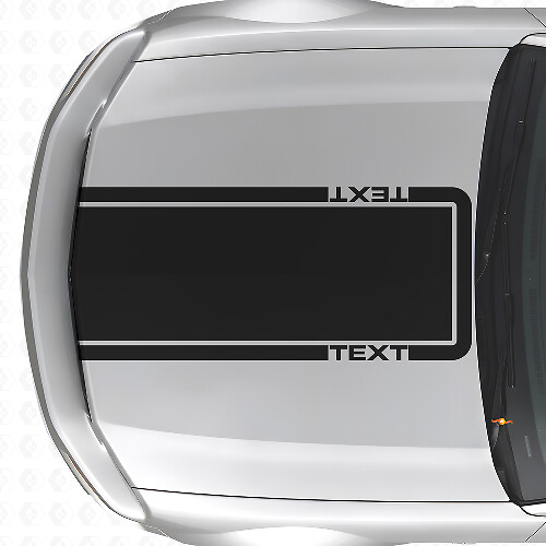 Custom Text Outline Stripe Hood Vinyl Decal for Musclecar Musclecarmodel Mach 1 2005-09