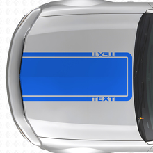Custom Text Outline Stripe Hood Vinyl Decal for Musclecar Musclecarmodel Mach 1 2005-09_2
