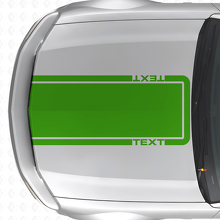 Custom Text Outline Stripe Hood Vinyl Decal for Musclecar Musclecarmodel Mach 1 2005-09_3