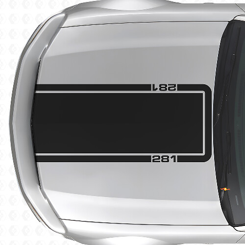 281 Hood Outline Stripe Vinyl Decal for Musclecar Musclecarmodel Mach 1 2005-09