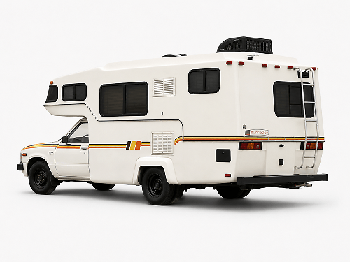 Old school Retro 3 Color Side Stripes Vinyl Decal Kit for Toyota Sunrader RV