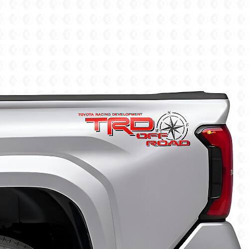 TRD Off Road Compass Side Vinyl Decals for Toyota Tacoma_1