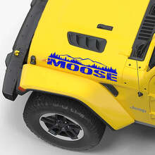 Moose Lettering Mountain Style Hood Vinyl Decal Set for Jeep Wrangler_3