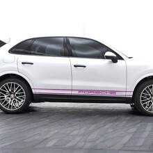 Two Pinstripe PORSCHE Side Door Vinyl Decal Sticker for Porsche Cayenne_3