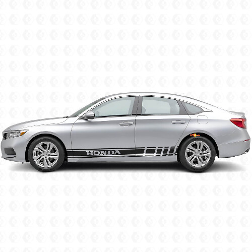 Branded Racing Stripes Side Vinyl Decal Sticker for Honda Civic