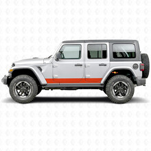 Straight Stripes Side Vinyl Decal Sticker for Jeep Wrangler 2018-2027_5