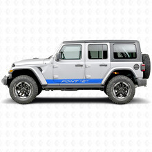 Custom Text Outline Stripes Side Vinyl Decal Sticker for Jeep Wrangler 2018-2027_3