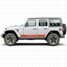 Custom Text Outline Stripes Side Vinyl Decal Sticker for Jeep Wrangler 2018-2027_5