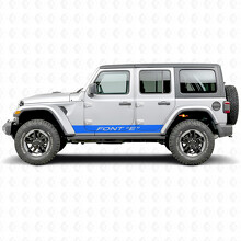 Custom Text Straight Stripes Side Vinyl Decal Sticker for Jeep Wrangler 2018-2027_3