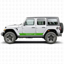 Custom Text Straight Stripes Side Vinyl Decal Sticker for Jeep Wrangler 2018-2027_4