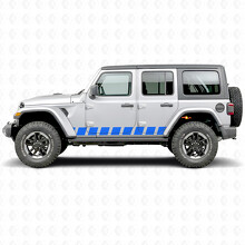 Block Style Stripes Side Vinyl Decal Sticker for Jeep Wrangler 2018-2027_3