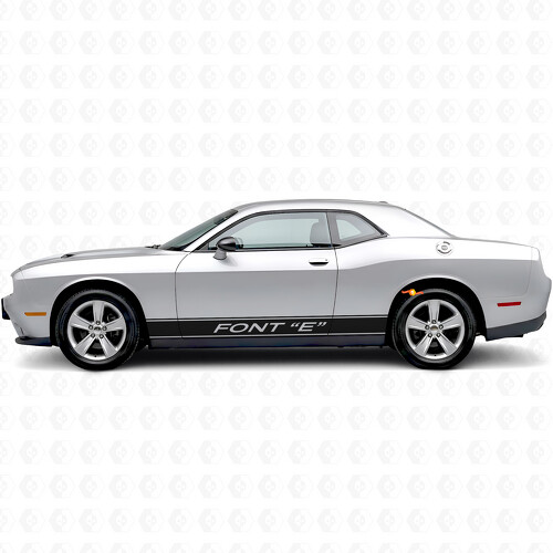 Custom Outline Stripes Rocker Panel Vinyl Decal Sticker for Dodge Challenger