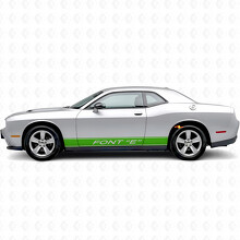 Custom Outline Stripes Rocker Panel Vinyl Decal Sticker for Dodge Challenger_3