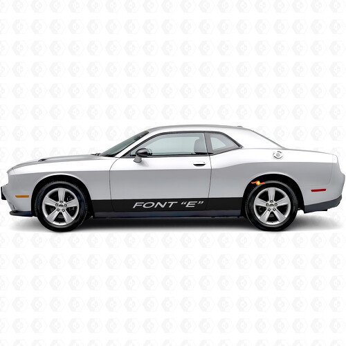 Custom Straight Stripes Rocker Panel Vinyl Decal Sticker for Dodge Challenger