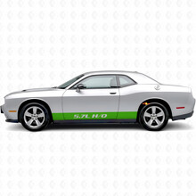 5.7L H/O Straight Stripes Rocker Panel Vinyl Decal Sticker for Dodge Challenger_3
