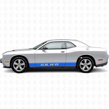 6.1L H/O Outline Stripes Rocker Panel Vinyl Decal Sticker for Dodge Challenger_2