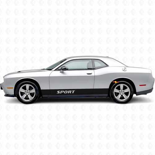 Sport Straight Stripes Side Vinyl Decal Sticker for Dodge Challenger