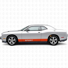 Sport Straight Stripes Side Vinyl Decal Sticker for Dodge Challenger_4