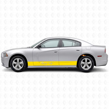 Straight Stripes & Custom Text Side Vinyl Decal Sticker for Dodge Charger 2011-2014_5