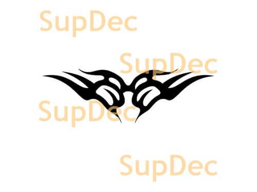 Tribal Sharp Curves Crest Vinyl Decal For Cars