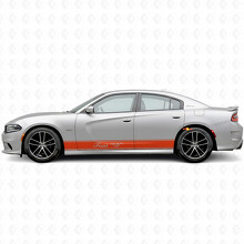 Outline Stripes & Custom Text Side Vinyl Decal Sticker for Dodge Charger 2015-2026_4