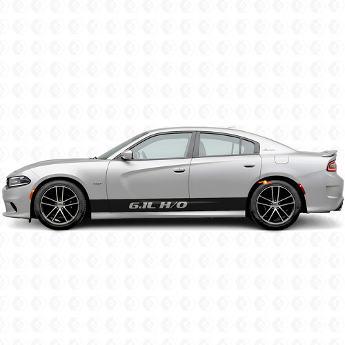6.1L H/O Straight Stripes Side Vinyl Decal Sticker for Dodge Charger 2015-2026