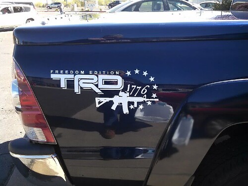 TRD Style Freedom Edition 1776 Side Bed Vinyl Decal Set for Toyota Tacoma