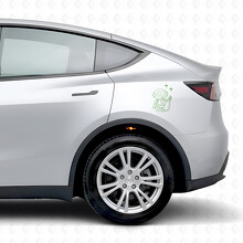 Charging Robot Side Vinyl Decal Sticker for Tesla Model Y_3
