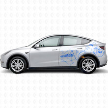 Future In Motion Triangle Style Side Vinyl Decal Sticker for Tesla Model Y_2