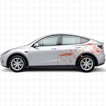 Future In Motion Triangle Style Side Vinyl Decal Sticker for Tesla Model Y_4